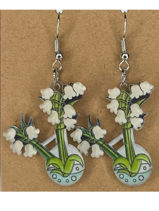 Fashion Jewelry Jewelry - Succulent Flower Plant 2D Acrylic Earrings Fashion Jewelry